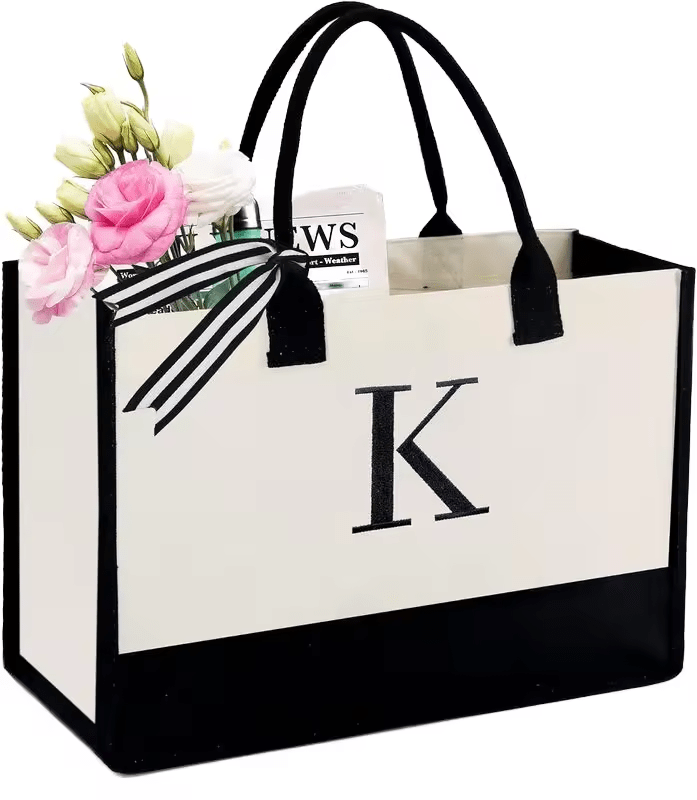 Bolsos De Lona Bordados Con Logo Estampado